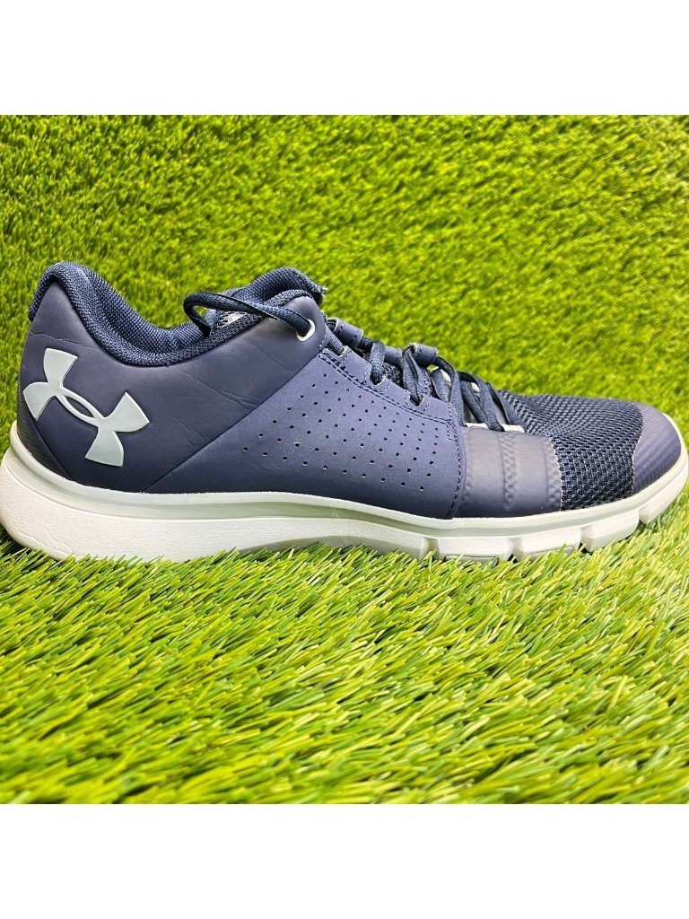 Under Armour Strive 7 Mens Size 11.5 Blue White Athletic Running Shoes Sneakers